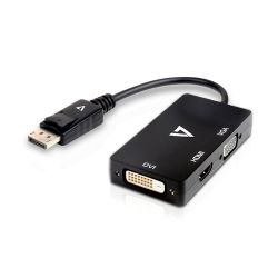 Adapter DP Stecker zu VGA/DVI-D/HDMI Buchse (V7DP-VGADVIHDMI-1E)