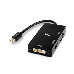 Adapter Mini DP Stecker zu DVI-D/HDMI/VGA Buchse (V7MDP-VGADVIHDMI-1E)