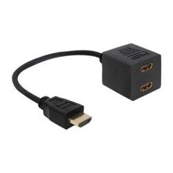 Adapter HDMI High Speed with Ethernet 1x Stecker > 2x Buchse (65226)