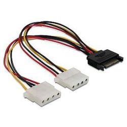 SATA-Stromadapter 15pin (SATA) auf 2x 4pin (IDE), Y-Kabel (65159)