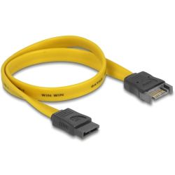 Delock SATA-Kabel Delock Verlängerung St/Bu gelb  30cm (82855)