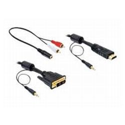 Delock DVI-Kabel DVI + HDMI + Sound St/St  2m (84455)