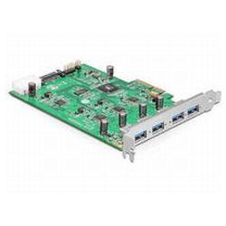 PCI Expr Card Delock 4x USB3.0 ext (Strom -> Molex+SATA) (89325)