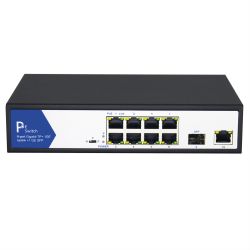 VALUE PoE+ Gigabit Ethernet Switch, 8+2 Uplink Ports (1x  (21.99.1193)