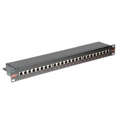 ROLINE Kat.6 (Class E) 19-Patchpanel, 24P, geschirmt, sch (26.11.0361)