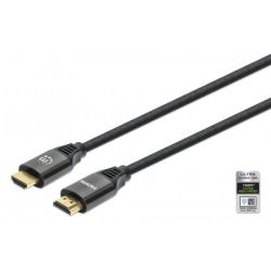 MANHATTAN 8K@60Hz HDMI-Kabel mit Ethernet-Kanal St./St. 1m (355933)