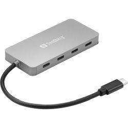 4-port USB-C Hub grau (136-41)