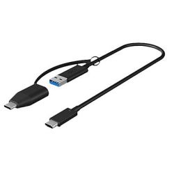 USB Adapterkabel IcyBox USB3.2(Gen2) Type-C zu Type A+C 35c (IB-CB033)