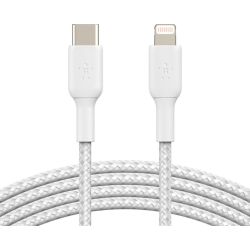 BoostCharge Braided Kabel USB-C zu Lightning 1m weiß (CAA004BT1MWH)