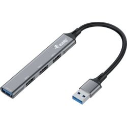 4-port USB 3.0 Hub grau USB-A 3.0 (128960)