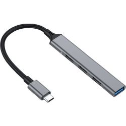 4-port USB 3.0 Hub grau USB-C 3.0 (128961)