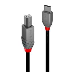 1m USB 2.0 Typ C an B Kabel, Anthra Line (36941)