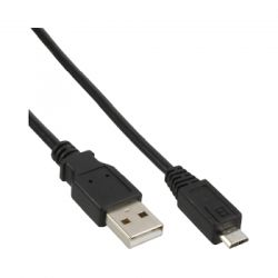 INLINE USB 2.0 Kabel A an Micro B Stecker schwarz 1.5m (31715)