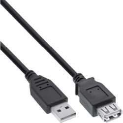 INLINE USB 2.0 Verlaengerung St/Bu Typ A schwarz 0.5m (34650B)