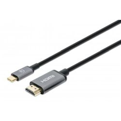 MANHATTAN 4K@60Hz USB-C auf HDMI-Kabel Stecker/Stecker 1m (153591)