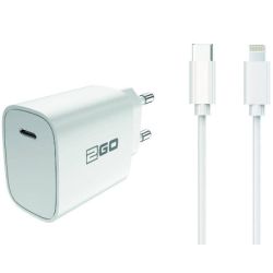 2GO Netz-Ladeset Power Delivery weiß Lightning 1x USB Type C (797277)