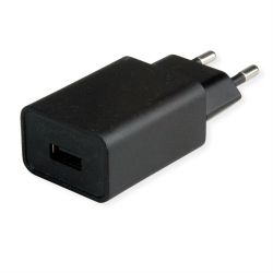 USB Charger 12W schwarz mit Euro-Stecker (19.99.1093)