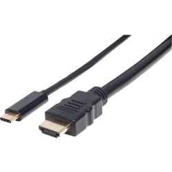 Adapterkabel USB-C 3.0 Stecker zu HDMI Stecker 2m schwarz (151764)