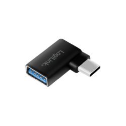 Adapter USB-C 3.0 Stecker zu USB-A 3.0 Buchse 90 Grad schwarz (AU0055)