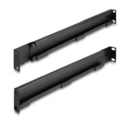 Delock 19 Zoll Tragschiene 368-600mm 1HE schwarz 2 Stück (66885)