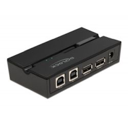 USB 2.0 Sharging Switch 2-port schwarz (11492)