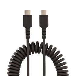 USB C CHARGING CABLE COILED (R2CCC-1M-USB-CABLE)