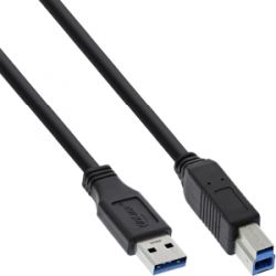 INLINE USB 3.0 Kabel A an B schwarz 1.5m (35315)