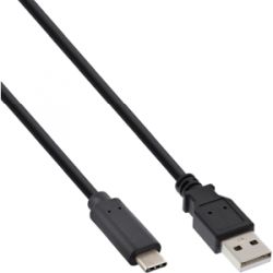 INLINE USB 2.0 Kabel Typ C Stecker an A Stecker schwarz 2m (35732)