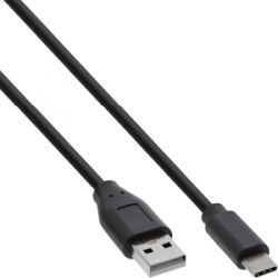 INLINE USB 2.0 Kabel Typ C Stecker an A Stecker schwarz 0.5m (35736)