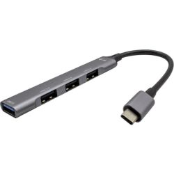 4-port USB-Hub grau USB-C 3.0 (C31HUBMETALMINI4)
