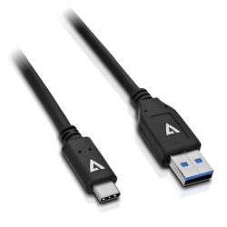USB 2.0 A TO USB-C CABLE 1M BLK (V7U2C-1M-BLK-1E)