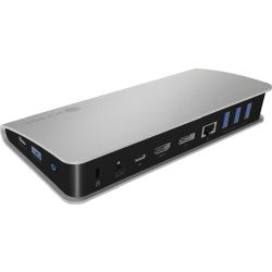 Icy Box IB-DK2408-C Multiport-Adapter grau USB-C 3.0 (IB-DK2408-C)