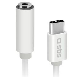 SBS USB-C zu 3,5 mm Klinke Adapter weiß (TEINTJACKTYCFMW)