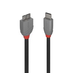 0.5m USB 3.2 Typ C an Micro-B Kabel, 5Gbit/s, Anthra Line (36620)