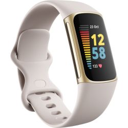 Charge 5 Fitness-Tracker lunar white/soft gold (FB421GLWT)