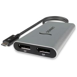 Thunderbolt Dual DisplayPort Adapter grau (USB3-DDP4K)