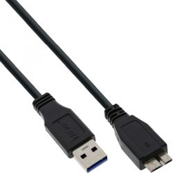 INLINE USB 3.0 Kabel A an Micro B schwarz 2m (35420)