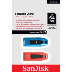 Ultra 64GB USB-Stick blau/rot 2er-Pack (SDCZ48-064G-G46BR2)