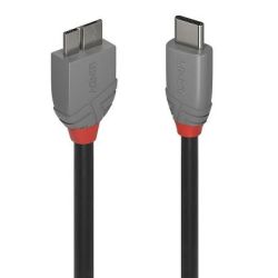 1m USB 3.2 Typ C an Micro-B Kabel, 5Gbit/s, Anthra Line (36621)