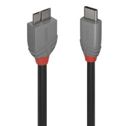 3m USB 3.2 Typ C an Micro-B Kabel, 5Gbit/s, Anthra Line (36623)