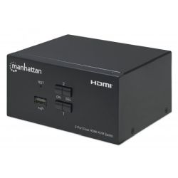 Manhattan KVM Switch 2-Port Dual-Monitor HDMI 4K@30Hz (153522)
