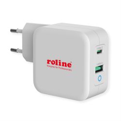 USB Charger 2-port weiß mit Euro-Stecker 65W (19.11.1041)