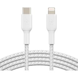 Belkin BoostCharge Braided Kabel USB-C zu Lightning 2m weiß (CAA004BT2MWH)