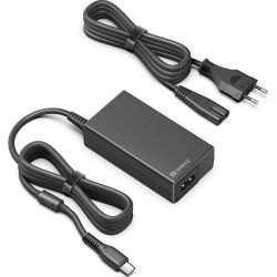 USB-C AC Charger PD65W EU+UK schwarz (135-76)