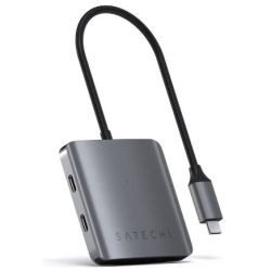 Satechi Aluminium 4-Port USB-C Hub, space grau (ST-UC4PHM)