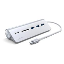Satechi Satechi Type-C Aluminium USB Hub + Card Reader, silber (ST-TCHCRS)