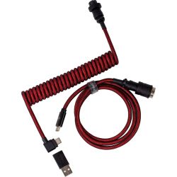 Premium Coiled Aviator Cable Spiralkabel 1.08m rot (Cab-4)