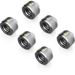 Pelias D141806 Fitting G1/4 Zoll 14mm silber 6er-Pack (0R40B00232)