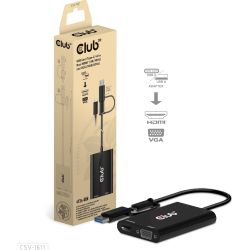 Adapter USB-C 3.0 zu HDMI/VGA schwarz (CSV-1611)