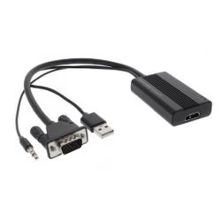 INLINE VGA und Audio zu HDMI Konverter Eingang VGA und Chinch (65004B)